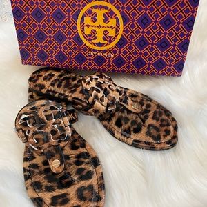 Leopard Print Miller Sandals, Size 10